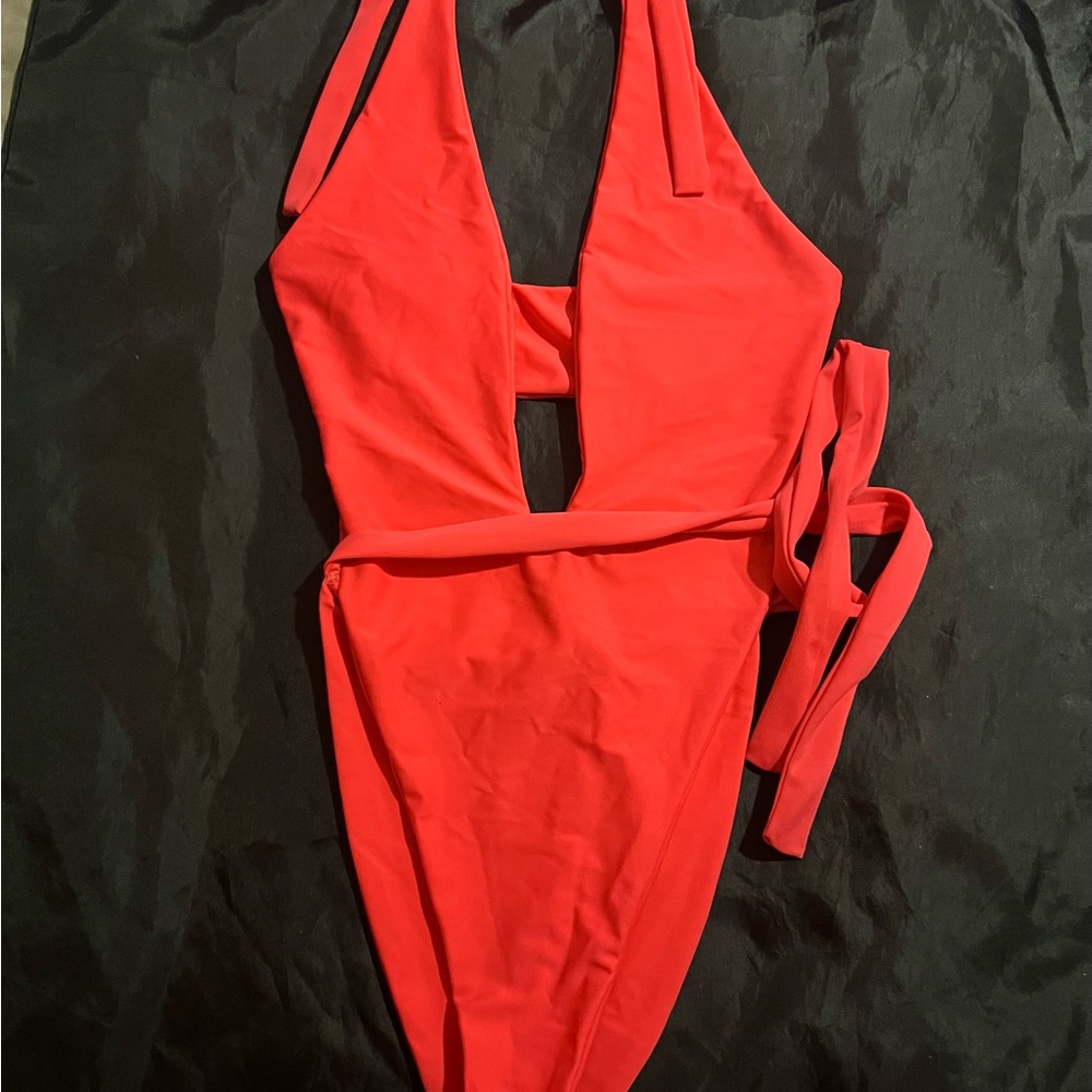 Orange Women's One Piece Swimsuit
